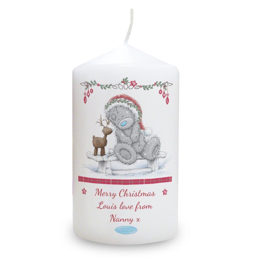 Personalised Me To You Christmas Reindeer Pillar Candle £11.69